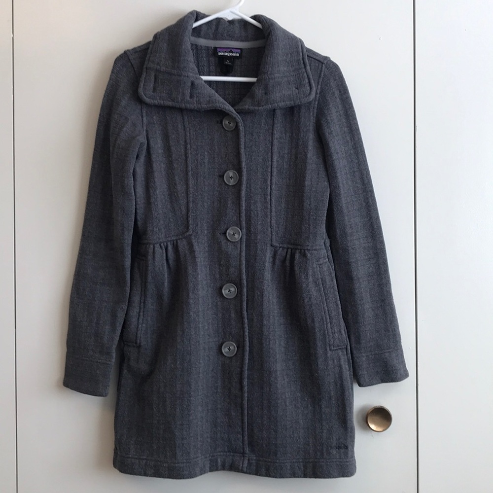 Patagonia grey trench coat style jacket